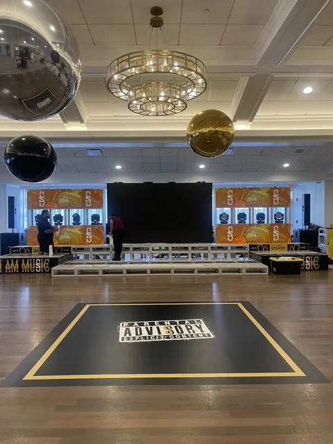 Event stage graphics installation